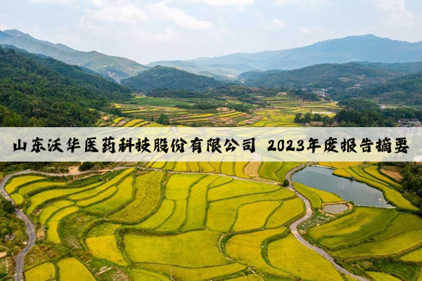 山东沃华医药科技股份有限公司 2023年度报告摘要